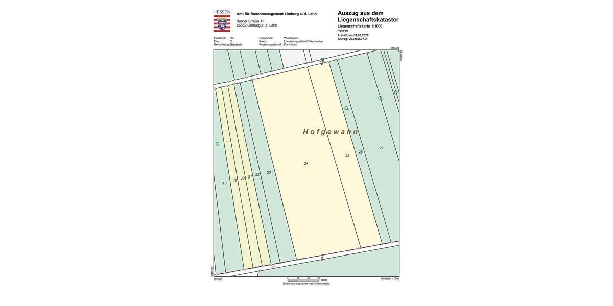 Grundstück Wiesbaden Bierstadt - 95.000&euro; | Angebot:26764395