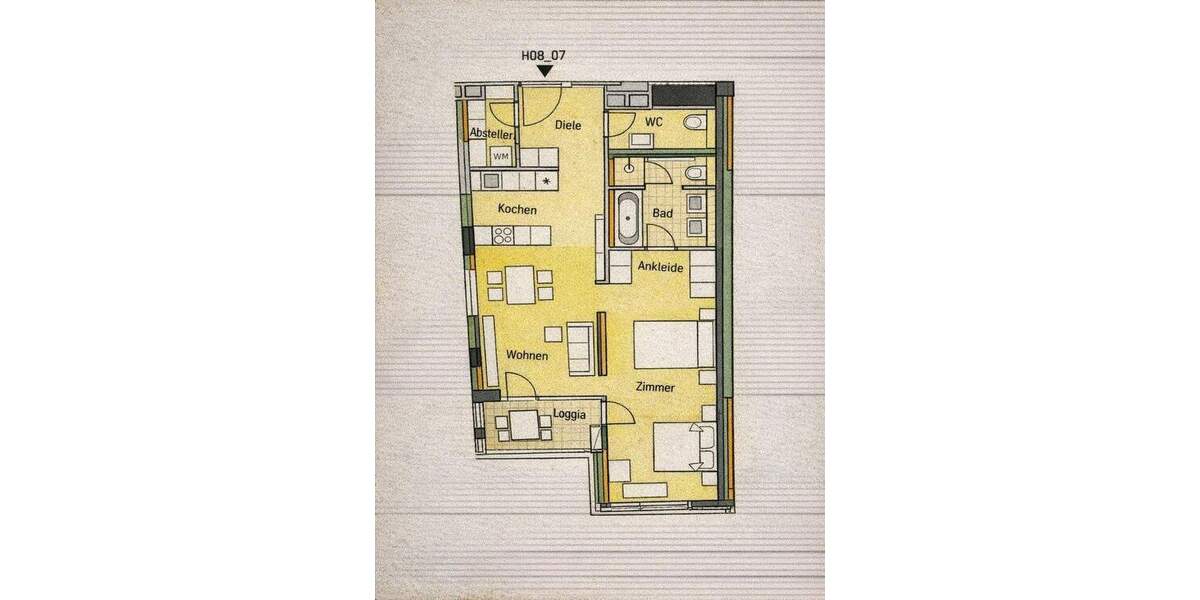 Etagenwohnung Frankfurt am Main Gallus - 2 Zimmer, 72 m&sup2;, 1.480&euro; | Angebot:25384347