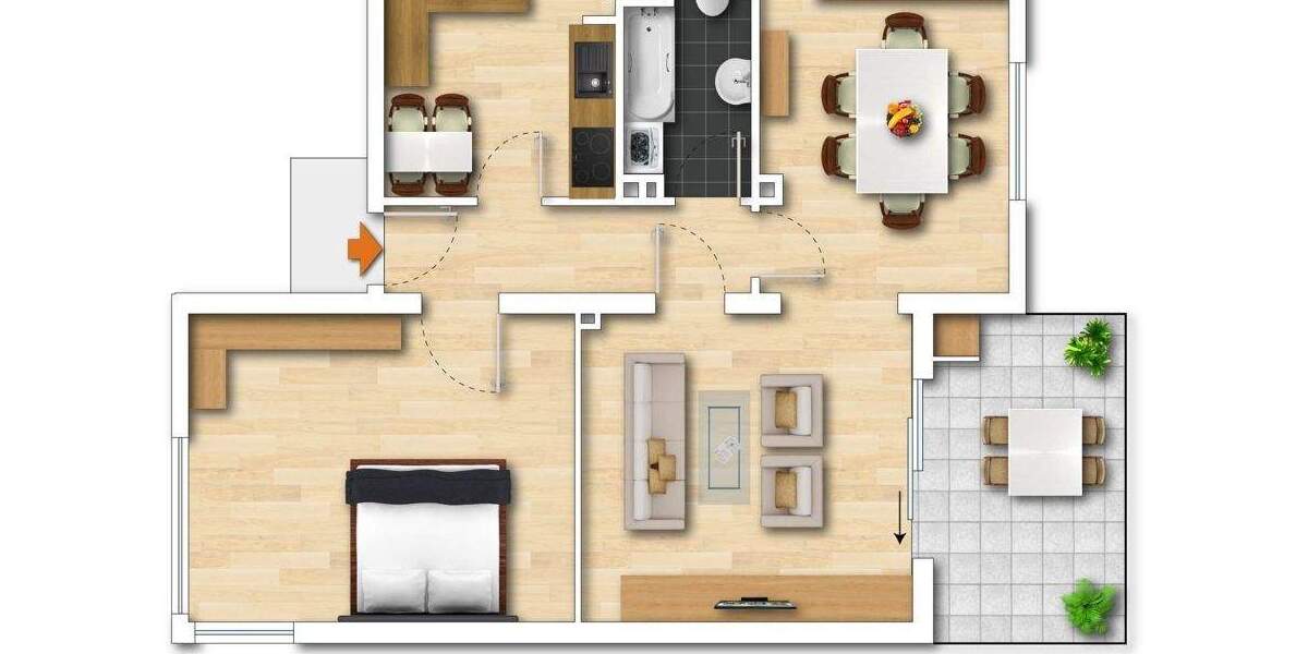 Etagenwohnung Mainz Oberstadt - 3 Zimmer, 72 m&sup2;, 239.000&euro; | Angebot:25142262