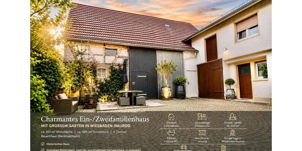 Bauernhaus, Landhaus Wiesbaden Bierstadt - 660.000&euro; | Angebot:27082644
