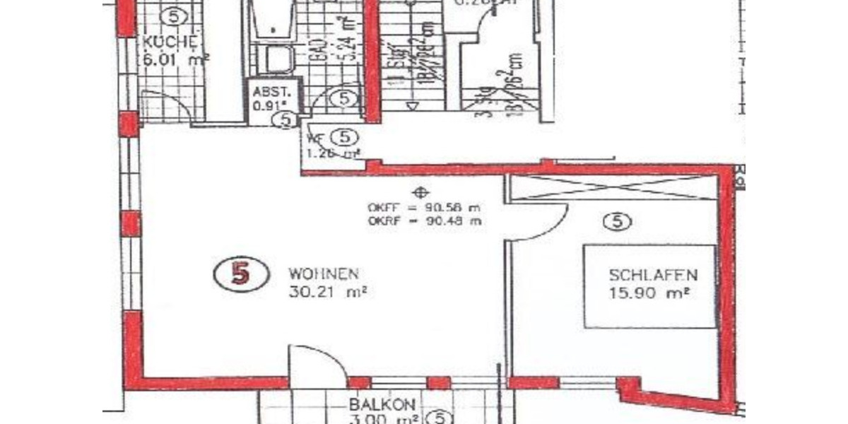 Etagenwohnung Mainz Laubenheim - 2 Zimmer, 62 m&sup2;, 279.000&euro; | Angebot:24977404
