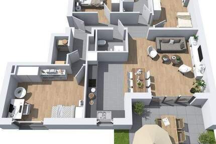 Moderne 4-Zimmer-Neubau-Wohnung mit eigenem Garten 4 zimmer