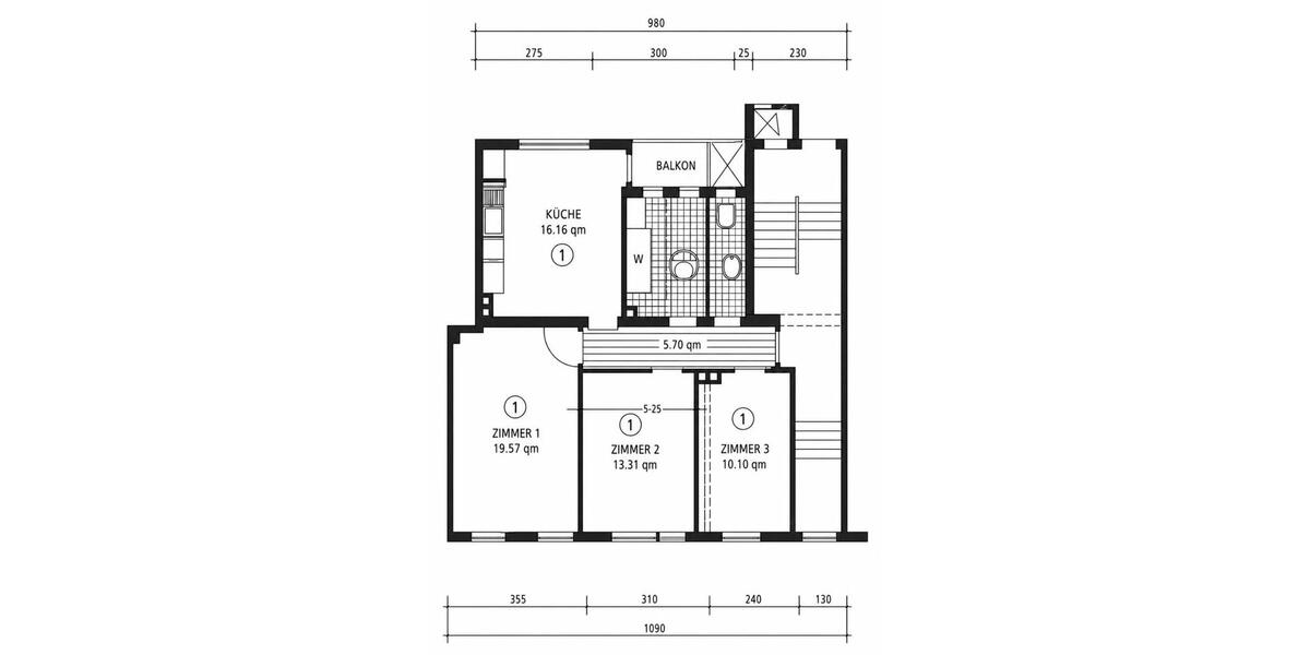 Erdgeschoßwohnung Mainz Neustadt - 3 Zimmer, 73 m&sup2;, 369.000&euro; | Angebot:27096173