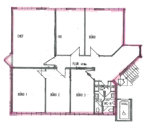 Gewerbeobjekt Wiesbaden Schierstein - 6 Zimmer, 175 m&sup2;, 1.555&euro; | Angebot:26908694