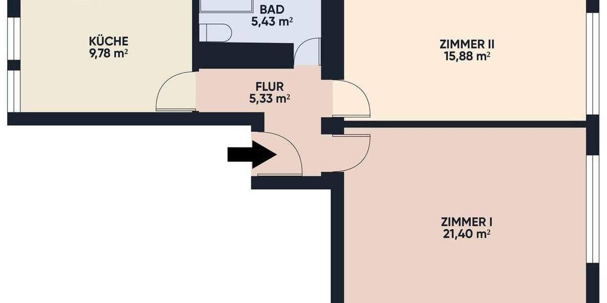 Lichtdurchflutete, moderne 2-Zimmer Wohnung mit Aufzug und Einbauküche im Stadtkern von Wiesbaden! 2 zimmer