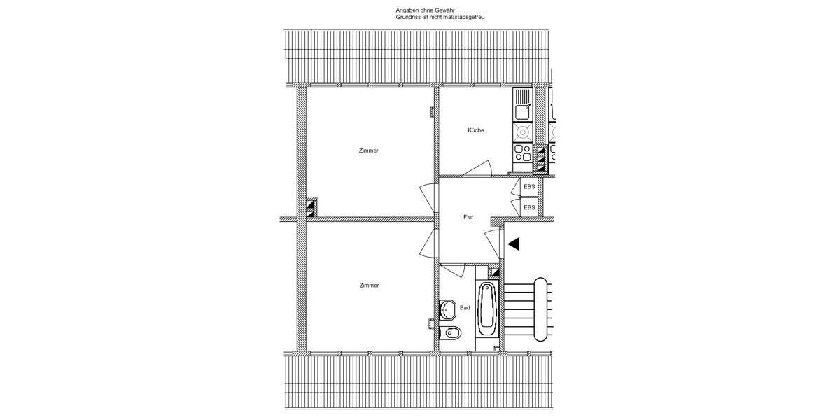Etagenwohnung Frankfurt am Main Bockenheim - 2 Zimmer, 46 m&sup2;, 586&euro; | Angebot:26688975