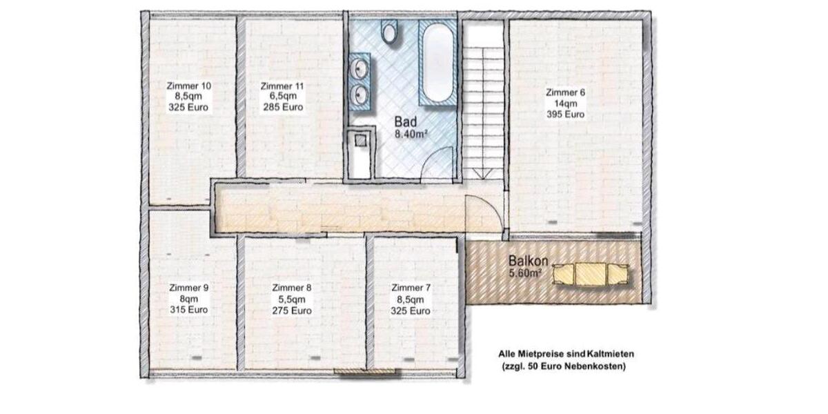 Etagenwohnung Mainz Lerchenberg - 1 Zimmer, 10 m&sup2;, 340&euro; | Angebot:24373853