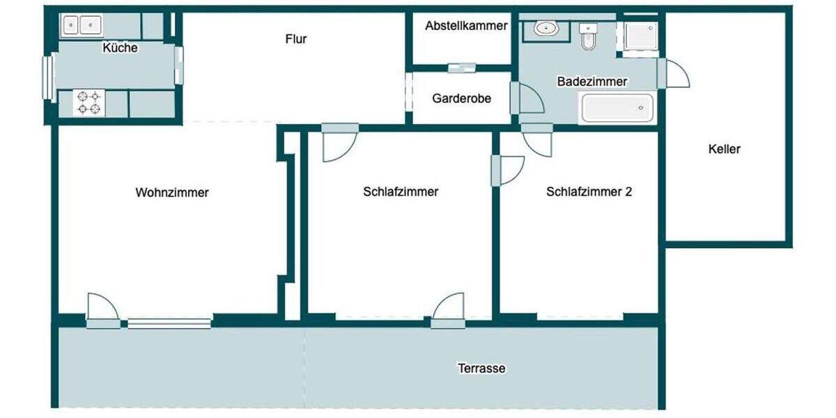 Zuhause im Grünen - Stilvolle 3-Zimmer-Wohnung mit Terrasse in Niedernhausen 3 zimmer