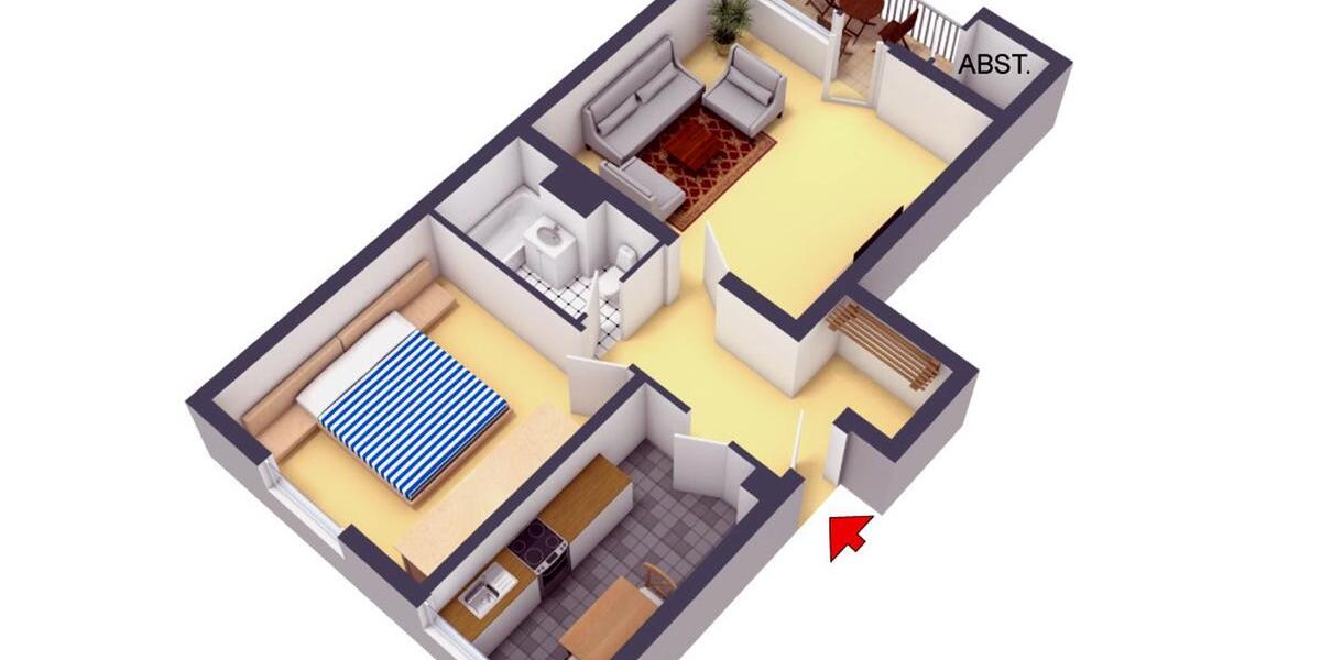 Etagenwohnung Mainz Lerchenberg - 2 Zimmer, 58 m&sup2;, 229.000&euro; | Angebot:25297809