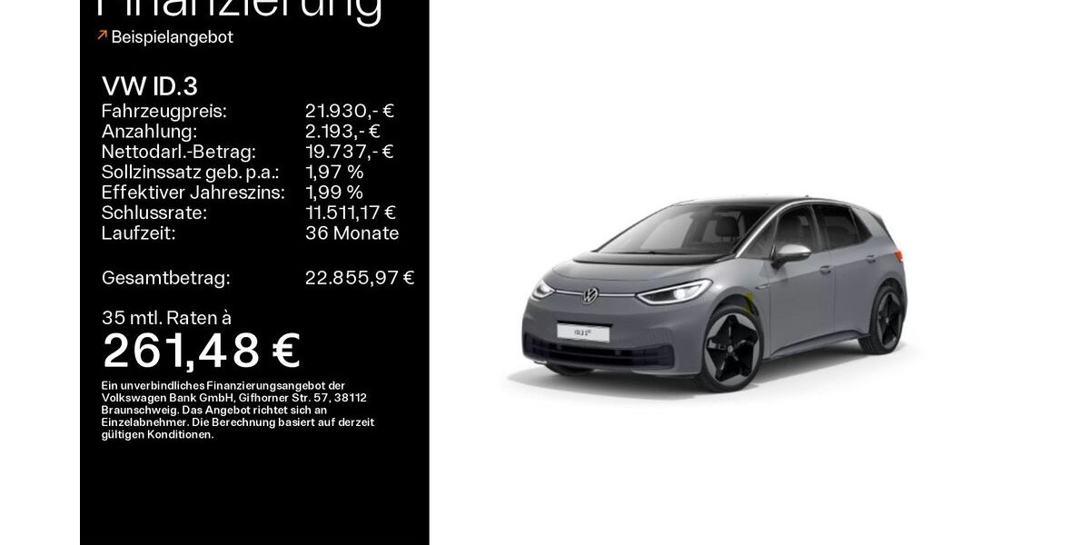 VW ID.3 32.502 km 21.930 € Kelkheim 65779