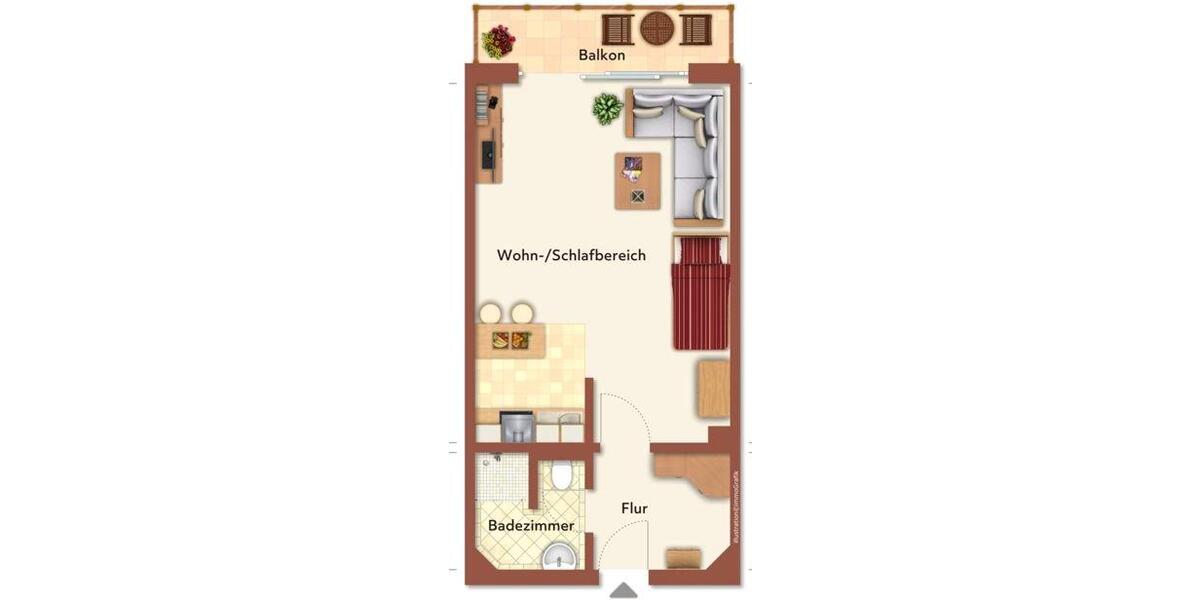Etagenwohnung Bingen am Rhein - 1 Zimmer, 38 m&sup2;, 410&euro; | Angebot:26664232
