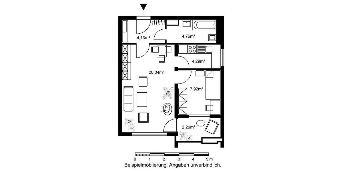 Etagenwohnung Wiesbaden Erbenheim - 1 Zimmer, 43 m&sup2;, 580&euro; | Angebot:25915842