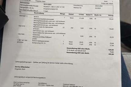 Peugeot 206 140.000 km 700 € wiesbaden 65199