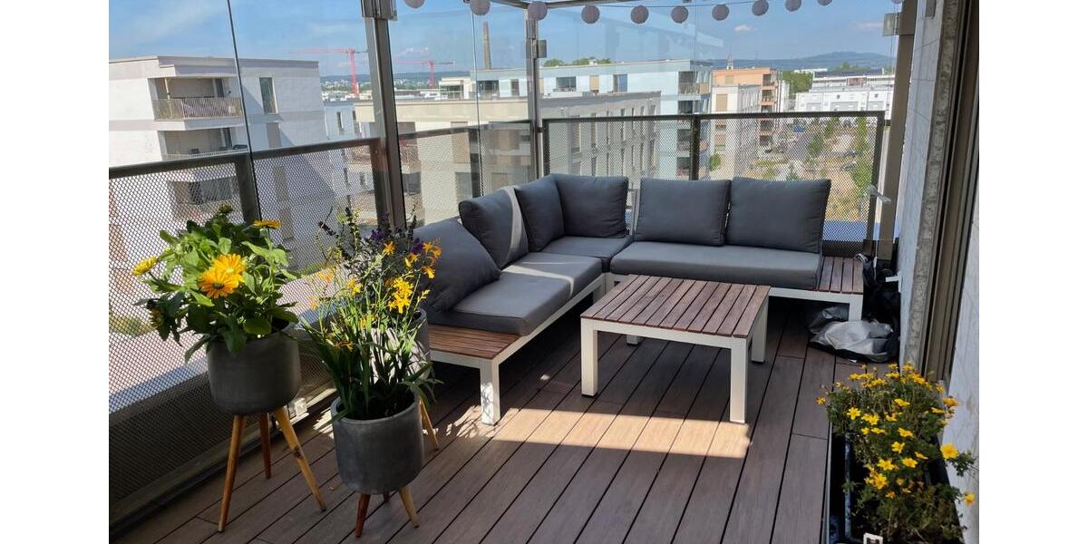 Luxus 2-Z.-Penthouse (98 m²) - Terrasse, AC, TG, Kamin; Möbel 2 zimmer