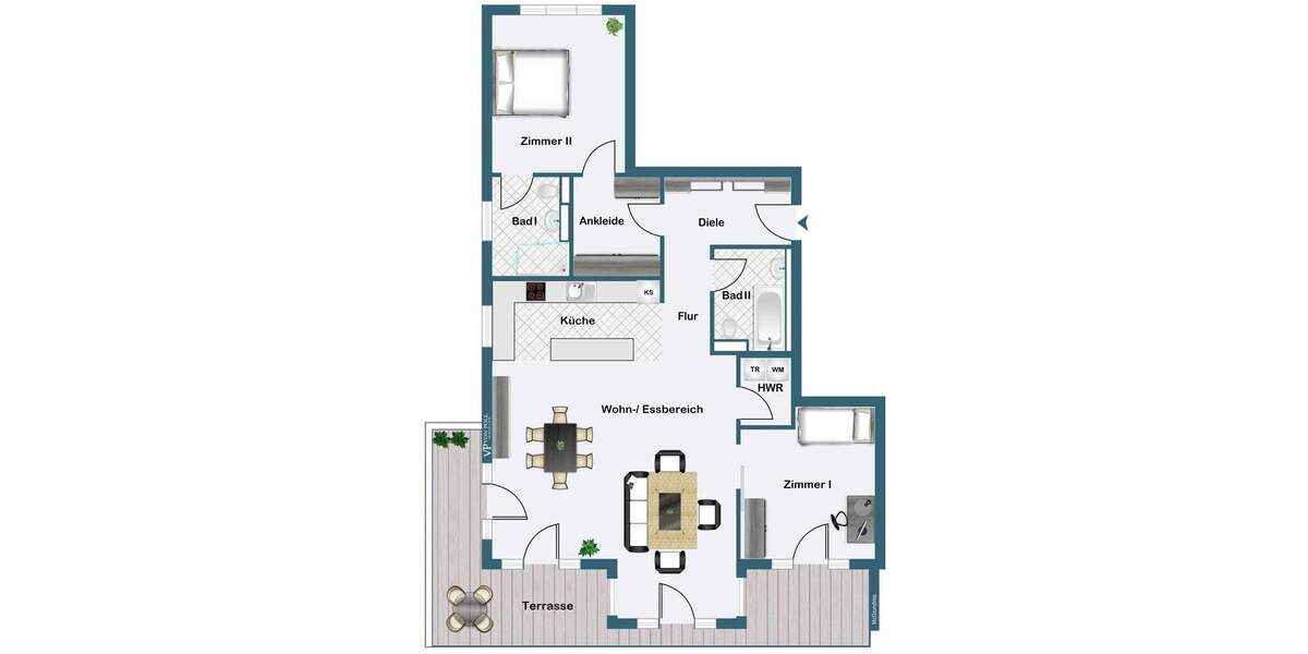 Etagenwohnung Frankfurt am Main Bockenheim - 3 Zimmer, 122 m&sup2;, 1.050.000&euro; | Angebot:25727366