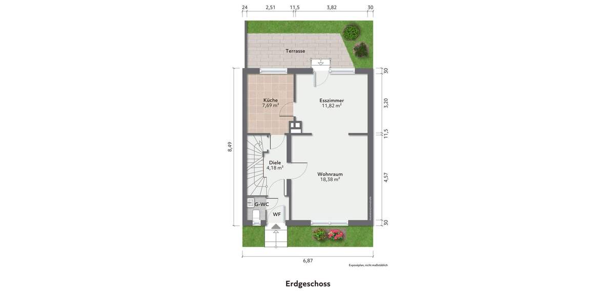 Doppelhaushälfte Wiesbaden / Wiesbaden Nordost Wiesbaden - 4 Zimmer, 90 m&sup2;, 650.000&euro; | Angebot:24459831