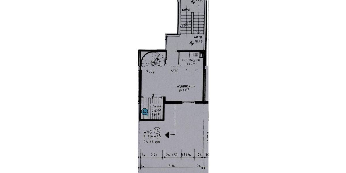 Etagenwohnung Wiesbaden Südost - 2 Zimmer, 50 m&sup2;, 750&euro; | Angebot:26867460