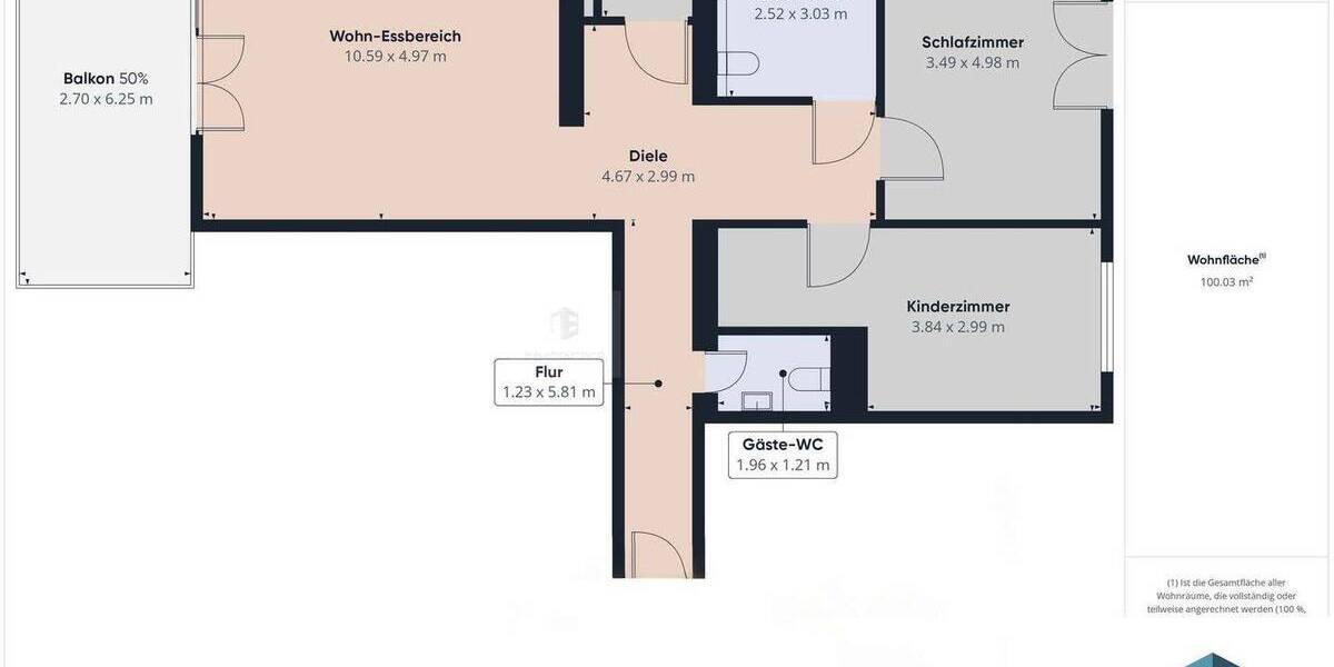 Etagenwohnung Bingen am Rhein Bingen - 3 Zimmer, 101 m&sup2;, 515.000&euro; | Angebot:26106525