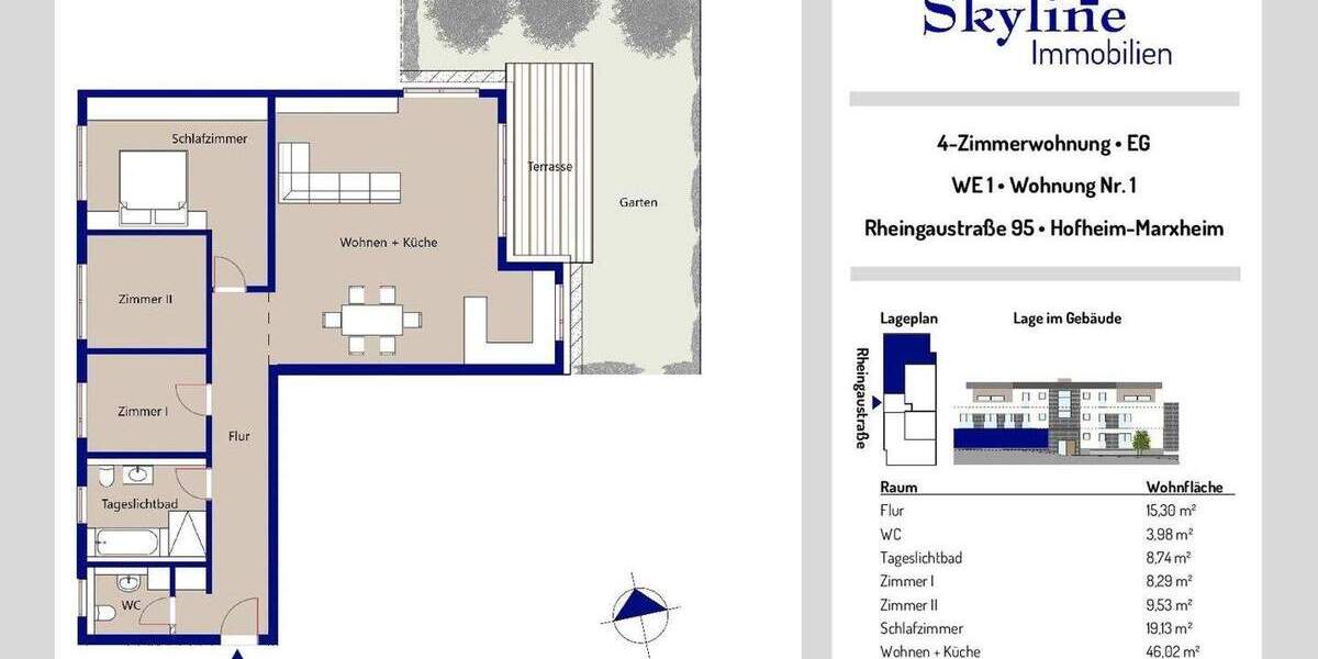Etagenwohnung Hofheim - 4 Zimmer, 114 m&sup2;, 649.000&euro; | Angebot:25665501