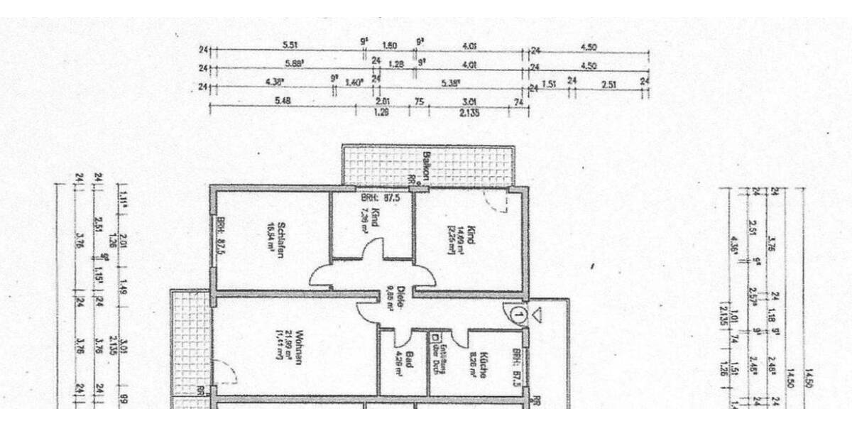 Etagenwohnung Niedernhausen - 4 Zimmer, 90 m&sup2;, 209.000&euro; | Angebot:25823326