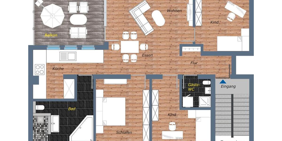 Etagenwohnung Mainz Laubenheim - 4 Zimmer, 136 m&sup2;, 1.995&euro; | Angebot:26519537