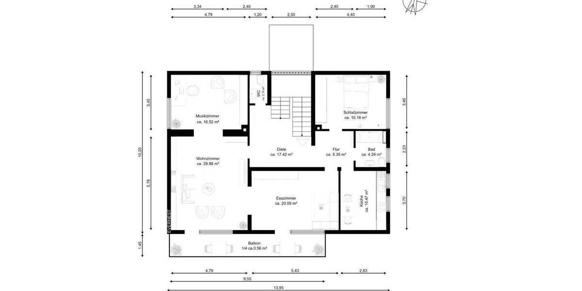 Mehrfamilienhaus, Wohnhaus Wiesbaden Biebrich - 1 Zimmer, 288 m&sup2;, 875.000&euro; | Angebot:26851610