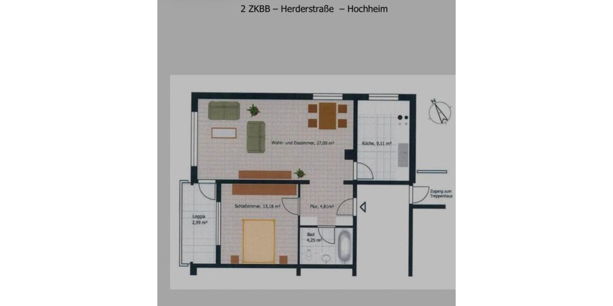Etagenwohnung Hochheim am Main - 2 Zimmer, 62 m&sup2;, 240.000&euro; | Angebot:26568347