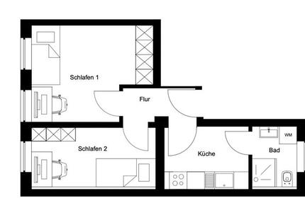 Wohnung Wiesbaden Bierstadt - 2 Zimmer, 35 m&sup2;, 1.200&euro; | Angebot:24753633