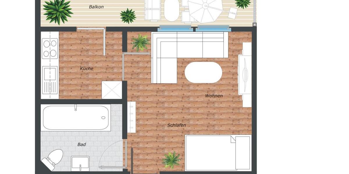 Etagenwohnung Bingen am Rhein - 1 Zimmer, 30 m&sup2;, 83.500&euro; | Angebot:27003774