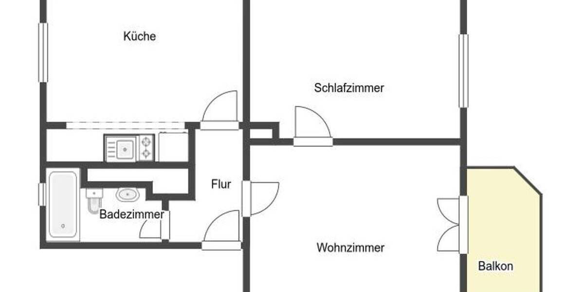 Etagenwohnung Frankfurt am Main Gallus - 2 Zimmer, 57 m&sup2;, 315.000&euro; | Angebot:26617522