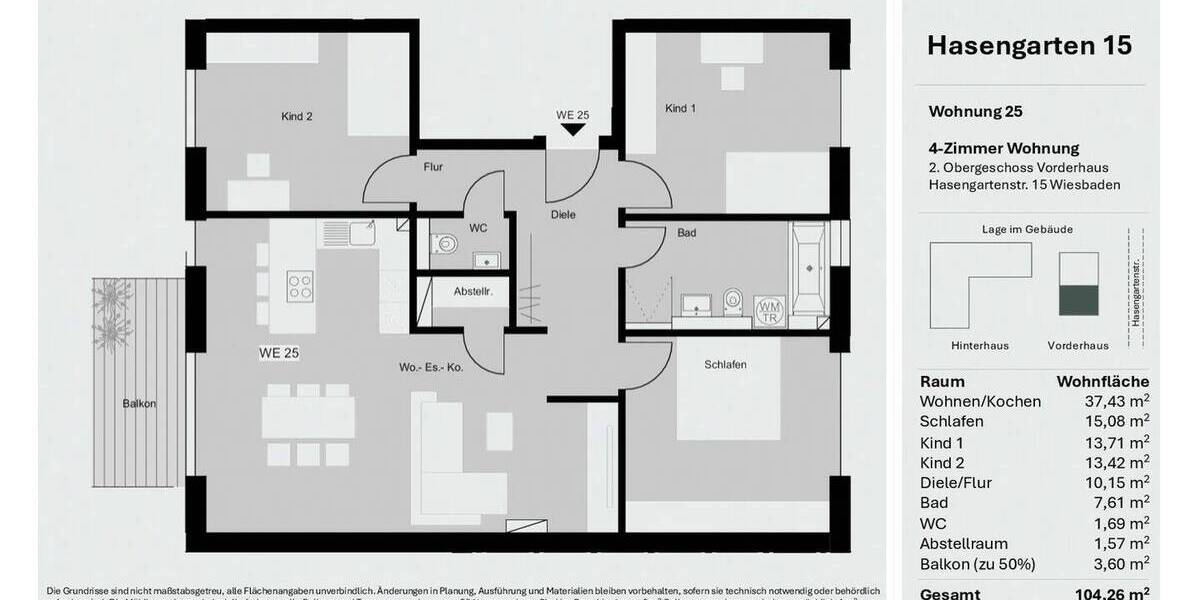 Etagenwohnung Wiesbaden / Wiesbaden Südost Wiesbaden - 4 Zimmer, 104 m&sup2;, 699.000&euro; | Angebot:25769651