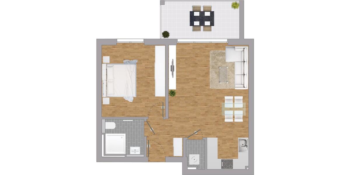 Etagenwohnung Hattersheim am Main - 2 Zimmer, 61 m&sup2;, 920&euro; | Angebot:26057198