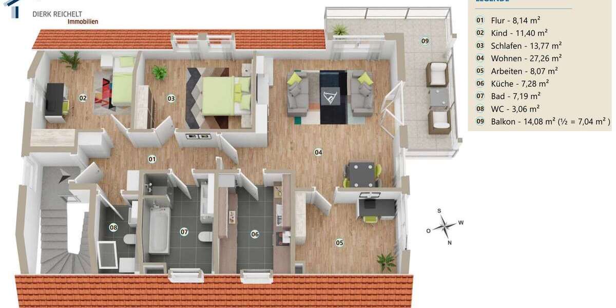 Wohnung zum Mieten in Mainz 1.450 € 93 m² 4 zimmer