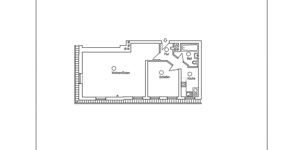 Dachgeschoßwohnung Wiesbaden Südost - 2 Zimmer, 71 m&sup2;, 950&euro; | Angebot:26163480