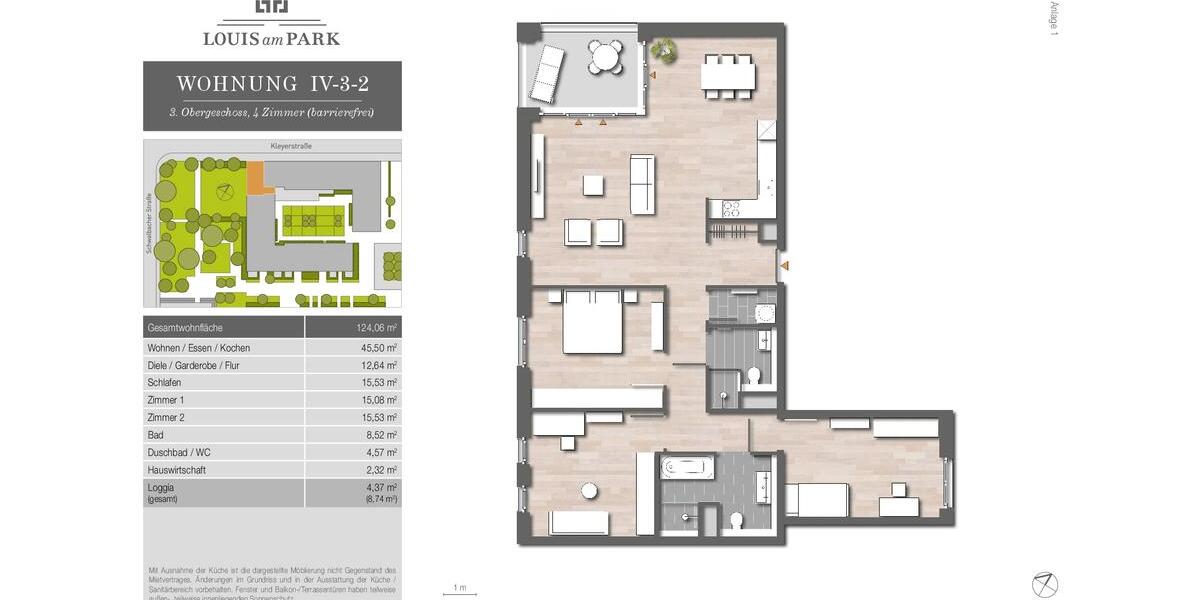Etagenwohnung Frankfurt am Main Gallus - 4 Zimmer, 124 m&sup2;, 1.890&euro; | Angebot:26165153