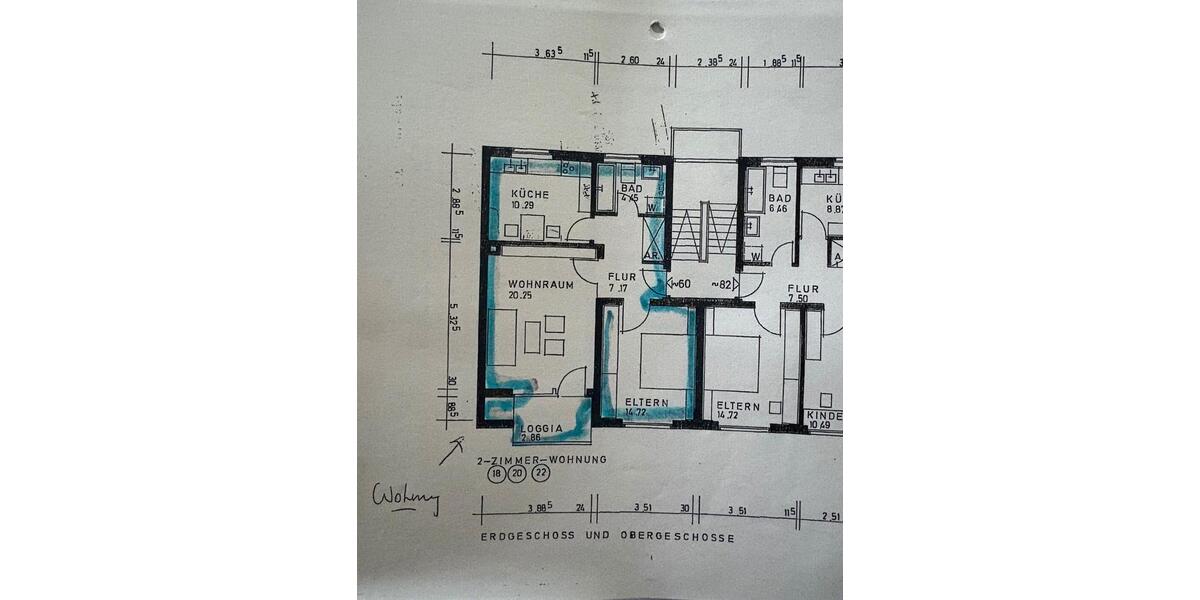 Etagenwohnung Wiesbaden Bierstadt - 2 Zimmer, 60 m&sup2;, 249.000&euro; | Angebot:27128404