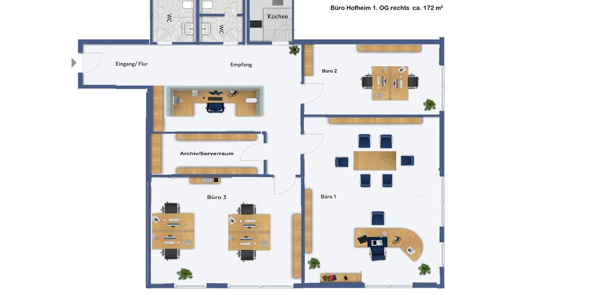 Hofheim Mitte - Moderne Bürofläche mit ca. 172 m² - Gewerbeobjekt Hofheim | Angebot:23768214