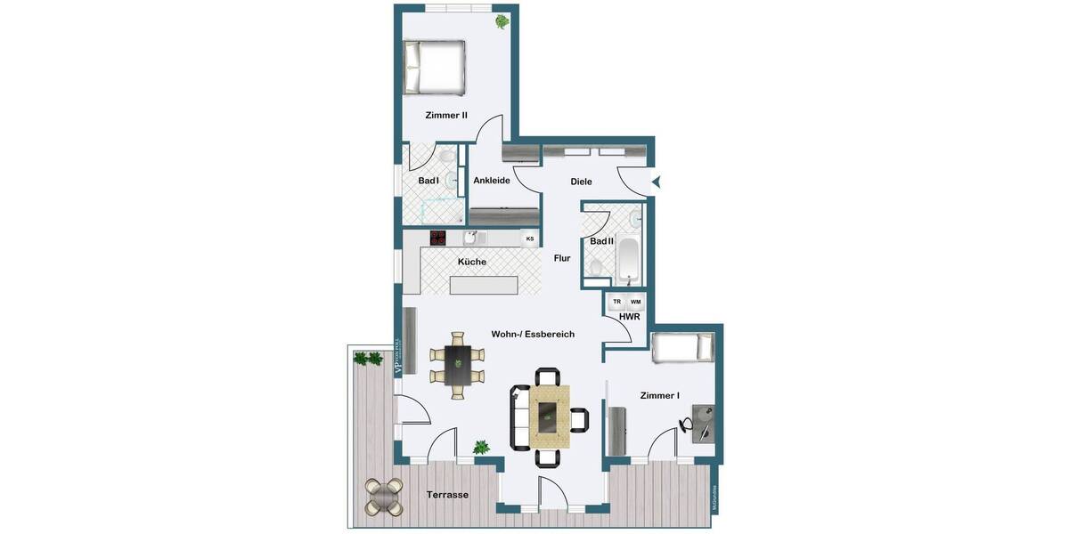 Etagenwohnung Frankfurt am Main Bockenheim - 3 Zimmer, 122 m&sup2;, 1.050.000&euro; | Angebot:25727366