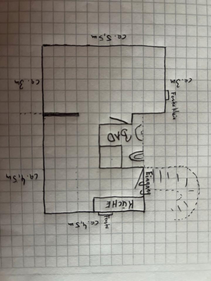 Saubere, neue 1,5 Zimmer Dachgeschosswohnung 39m2 zimmer
