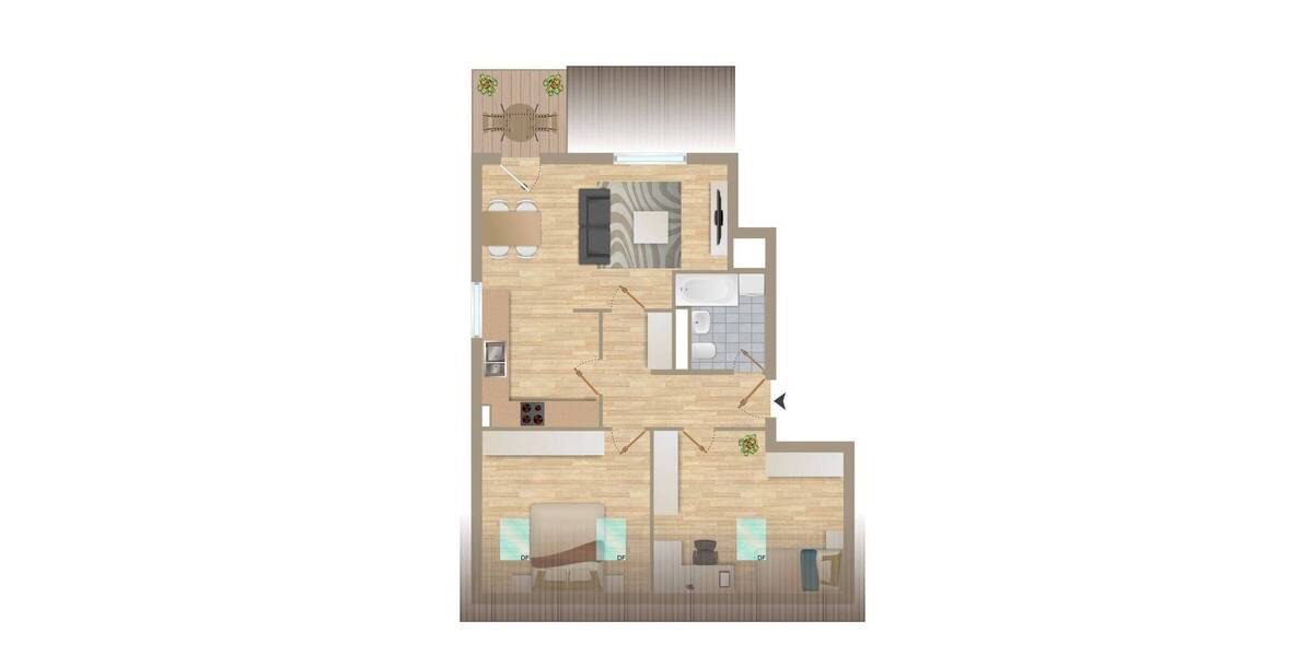 Etagenwohnung Eschborn - 3 Zimmer, 70 m&sup2;, 320.000&euro; | Angebot:26043639