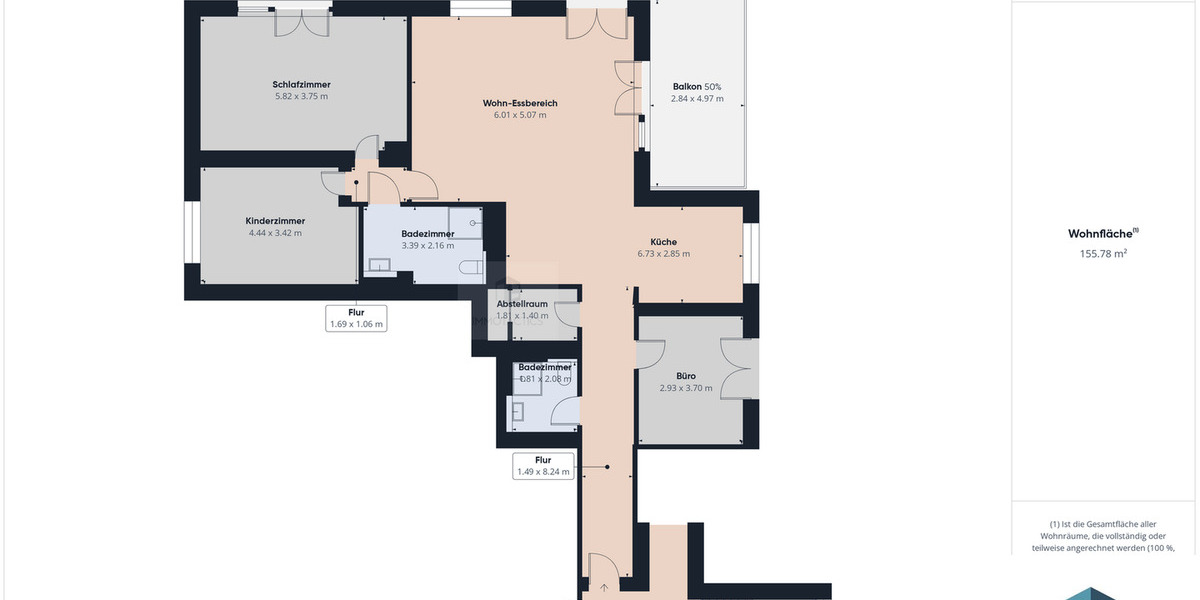 Etagenwohnung Bingen am Rhein Bingen - 4 Zimmer, 154 m&sup2;, 859.000&euro; | Angebot:26117710
