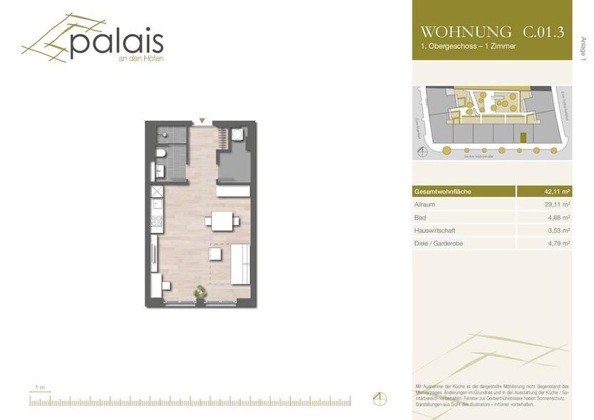 Perfekt für Studenten! 1-Zimmer-Wohnung mit toller Anbindung zimmer