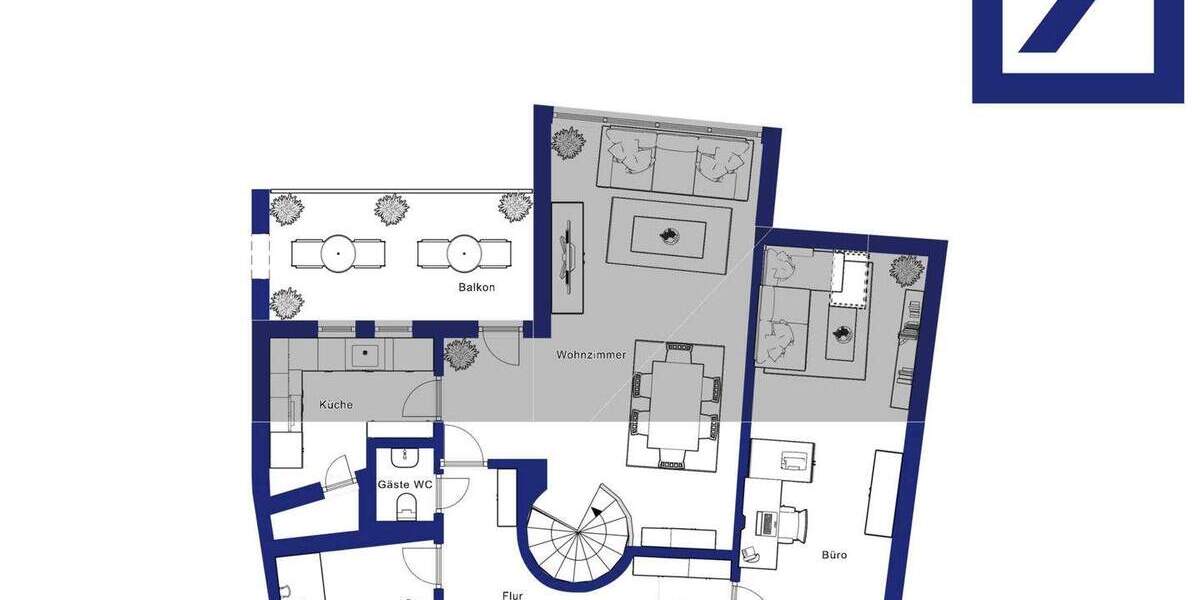 Etagenwohnung Wiesbaden Bierstadt - 3 Zimmer, 105 m&sup2;, 495.000&euro; | Angebot:25685896
