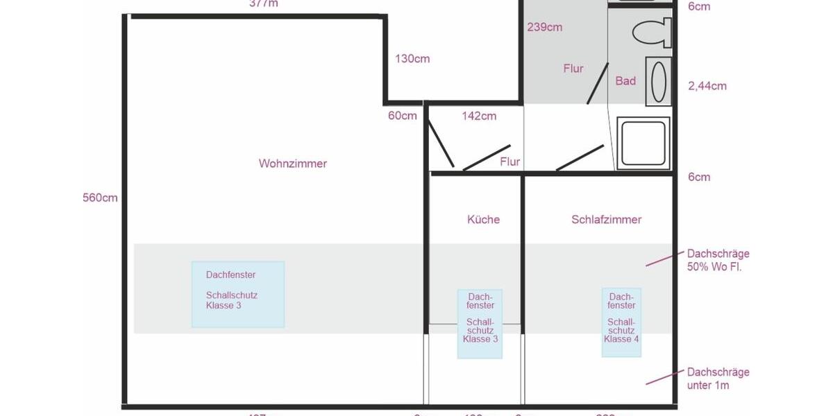 Kleines Apartment 32m² Raunheim Dachgeschoss 2 zimmer
