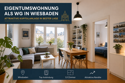 Wohnung Wiesbaden Biebrich - 1.5 Zimmer, 46 m&sup2;, 235.400&euro; | Angebot:26381144
