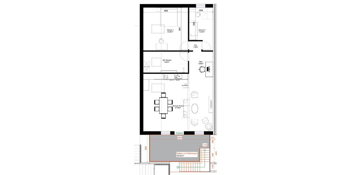 3-Zimmer-Dachgeschosswohnung mit großem Balkon (Neubau) 3 zimmer