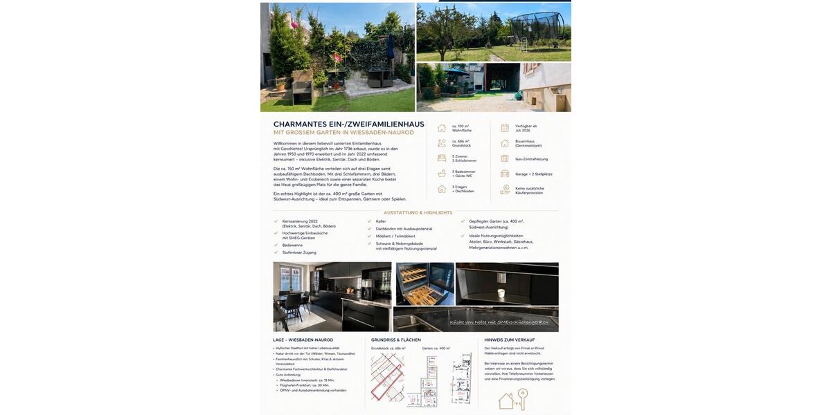 Bauernhaus, Landhaus Wiesbaden Bierstadt - 660.000&euro; | Angebot:27082644