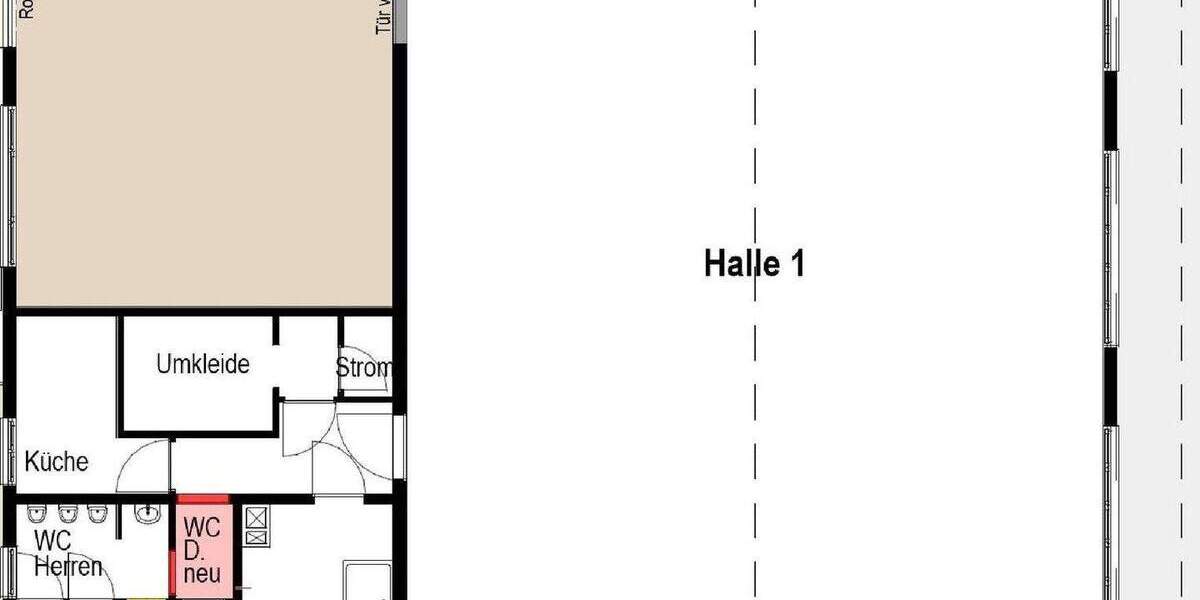 Vielseitig nutzbare Gewerbehalle (ca. 93 m²) mit Rolltor - flexibel nutzbar zimmer