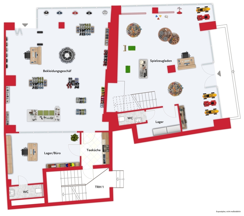 Großzügige Gewerbeeinheit mit Splitlevel in der Fußgängerzone! zimmer