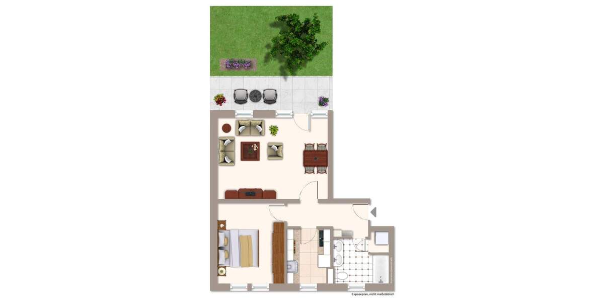 Etagenwohnung Rüsselsheim am Main Königstädten - 2 Zimmer, 59 m&sup2;, 215.000&euro; | Angebot:25703573